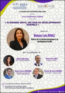 Read more about the article Conférence de Madame Leila BENALI, Ministre de la Transition Énergétique et du Développement Durable